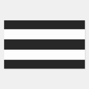 Adesivo Retangular Listras preto e branco à moda
