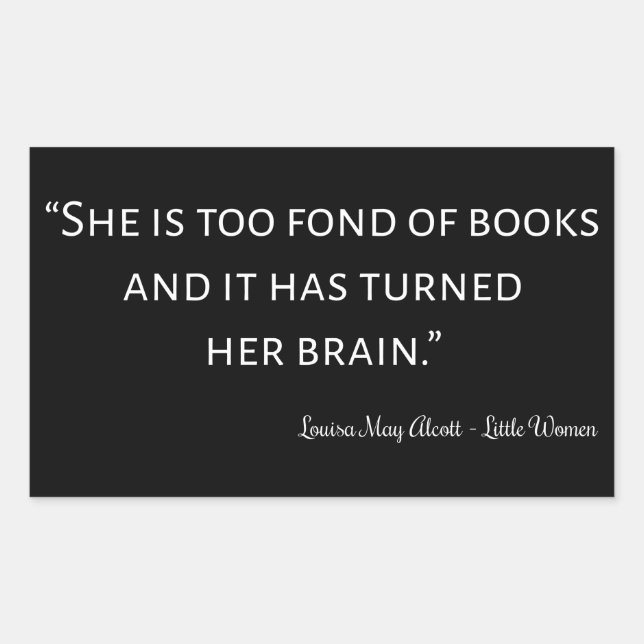 Adesivo Retangular Little Women Quote II - Classic Style (Frente)
