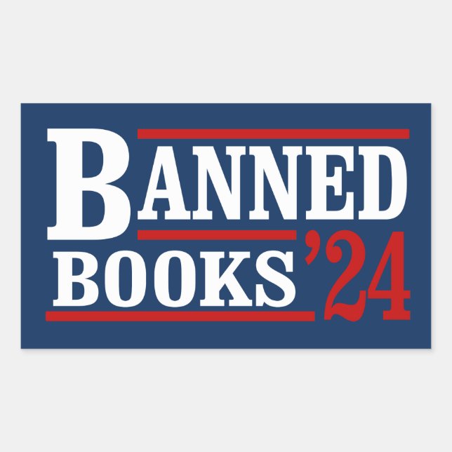 Adesivo Retangular Livros Banidos 2024 (Frente)