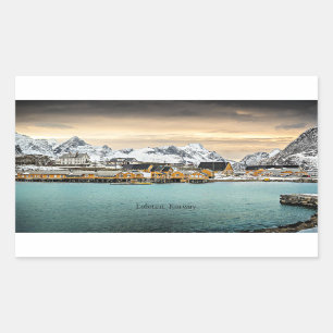 Adesivo Retangular Lofoten, Norway scenic photograph