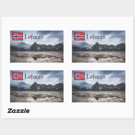 Adesivo Retangular Lofoten Norway Souvenir