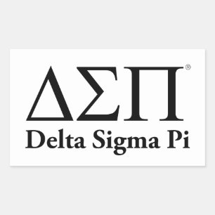 Adesivo Retangular Logotipo Clássico Delta Sigma Pi