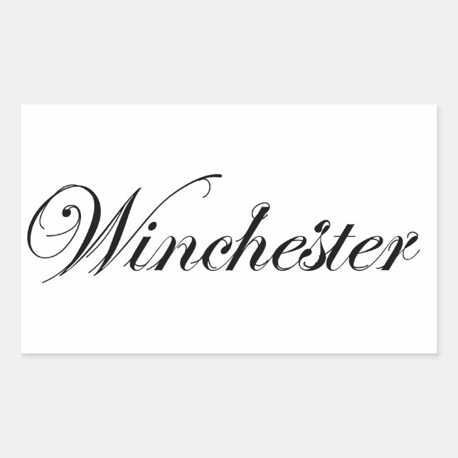 Adesivo Retangular Logotipo Clássico Winchester (Frente)