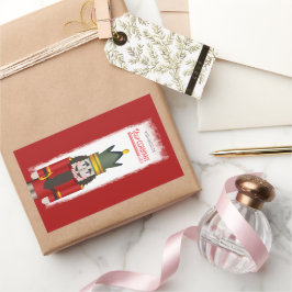 Adesivo Retangular Logotipo da Empresa Noz Quebra-Noz Natal