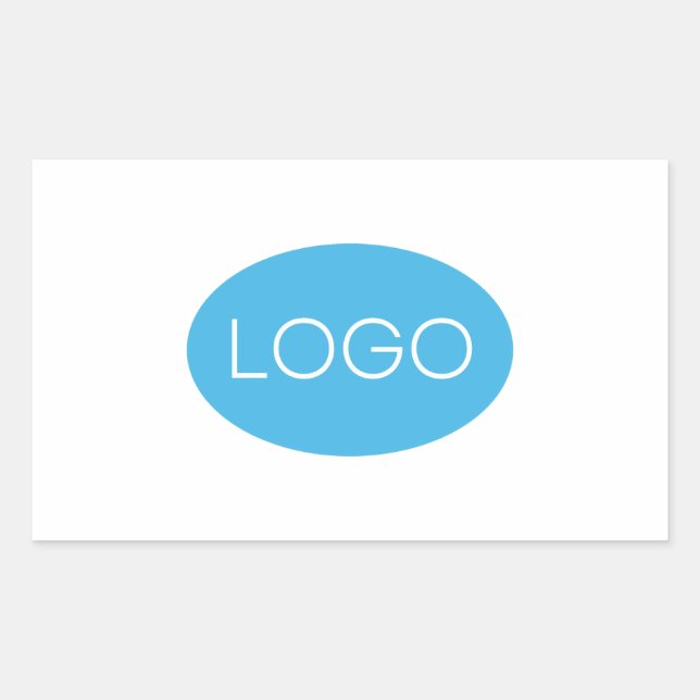Adesivo Retangular Logotipo de empresa personalizado (Frente)