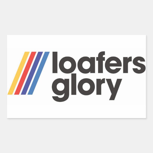 Adesivo Retangular Logotipo de Glória dos Loafers de barra (Frente)