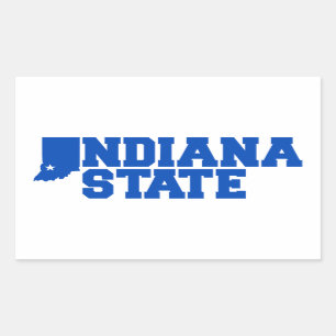 Adesivo Retangular Logotipo do Estado de Indiana