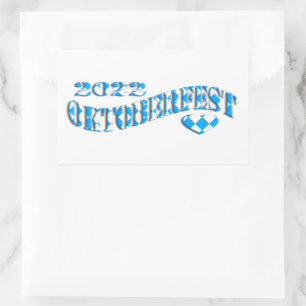 Adesivo Retangular Logotipo do Festival de Cerveja da Baviera Oktober