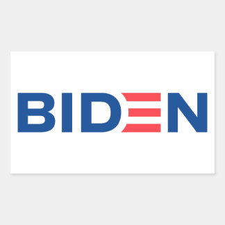 Adesivo Retangular Logotipo Joe Biden