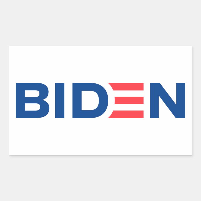 Adesivo Retangular Logotipo Joe Biden (Frente)