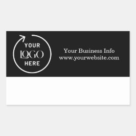 Adesivo Retangular Logotipo personalizado minimalista moderno