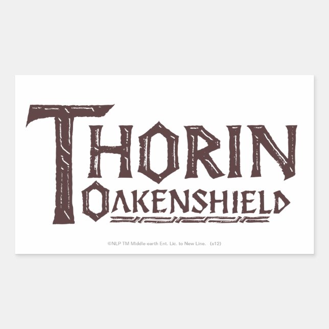 Adesivo Retangular Logotipo THORIN OAKENSHIELD™ Brown (Frente)