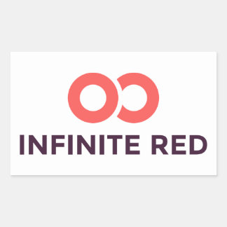Adesivo Retangular Logotipo vermelho infinito