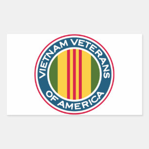 Adesivo Retangular Logotipo Vietnamita dos Estados Unidos