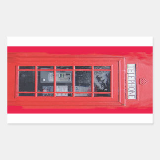 Adesivo Retangular London Red Telephone Box
