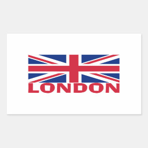 Adesivo Retangular Londres em Red