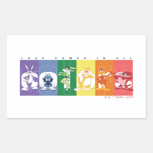 Adesivo Retangular LOONEY TUNES™ - O amor vem em todas as cores