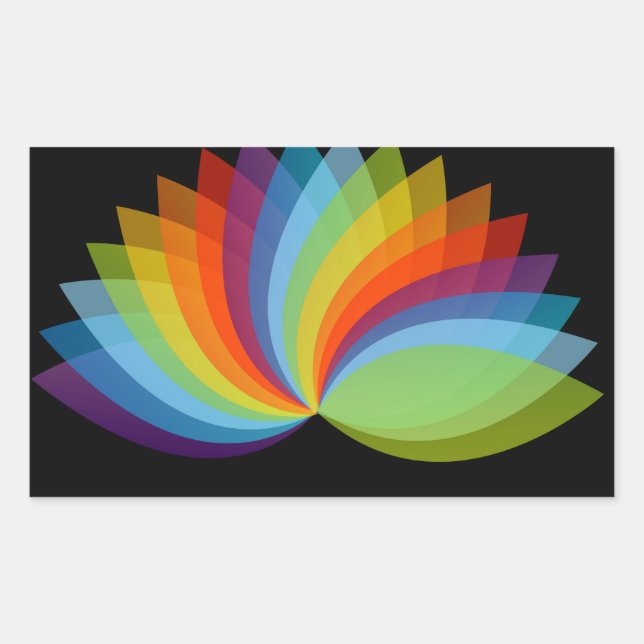 Adesivo Retangular Lotus em cores diferentes (Frente)