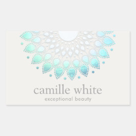 Adesivo Retangular Lotus Holística Spa e Beleza Elegante