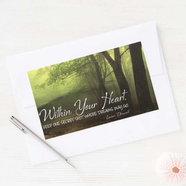 Adesivo Retangular Louise Driscoll Inspirational Cote "Dentro" (Envelope)