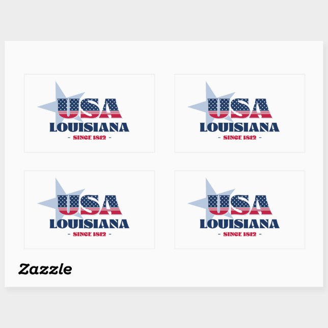 Adesivo Retangular Louisiana My Home State Sticker (Folha)