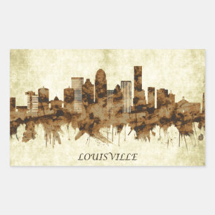 Adesivo Retangular Louisville Kentucky Cityscape