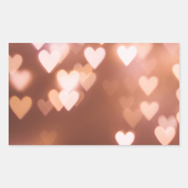 Adesivo Retangular Love Heart Bubble Confetti (Frente)