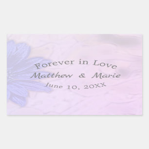 Adesivo Retangular Lovelly Lavanda Floral Wedding