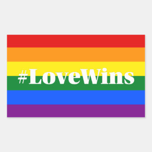 Adesivo Retangular #LoveWins ganha Hashtag Igualdade de Casamentos LG