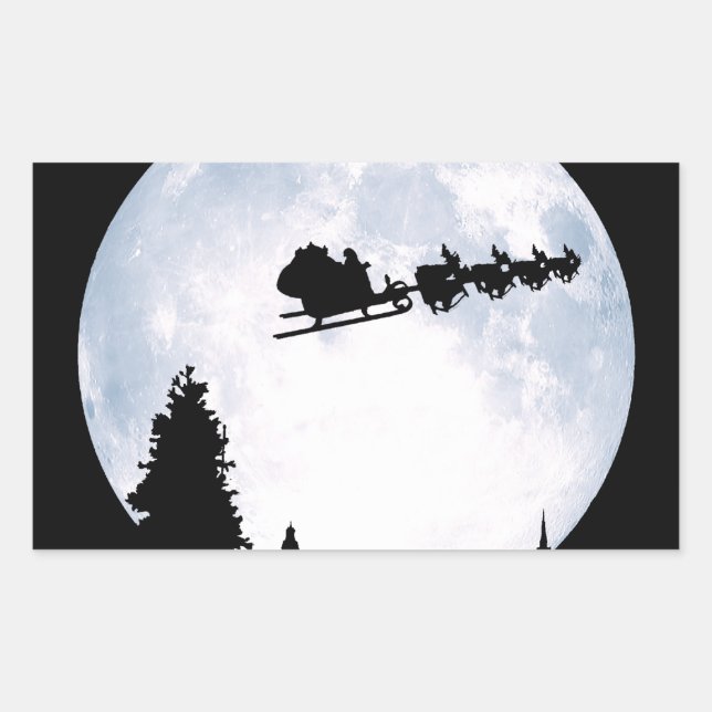 Adesivo Retangular Lua de Natal (Frente)