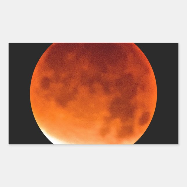 Adesivo Retangular Lua Vermelha Ascendente (Frente)