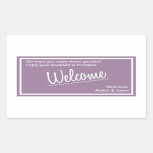 Adesivo Retangular Lucky In Love - Welcome Bag Sticker - Lilac
