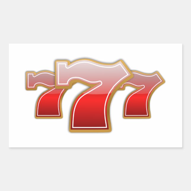 Adesivo Retangular Lucky Sevens - Loja de Máquina (Frente)