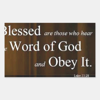 Adesivo Retangular Luke 11:28