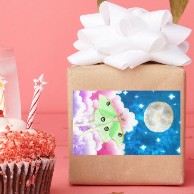 Adesivo Retangular Luna Moth (Festa)