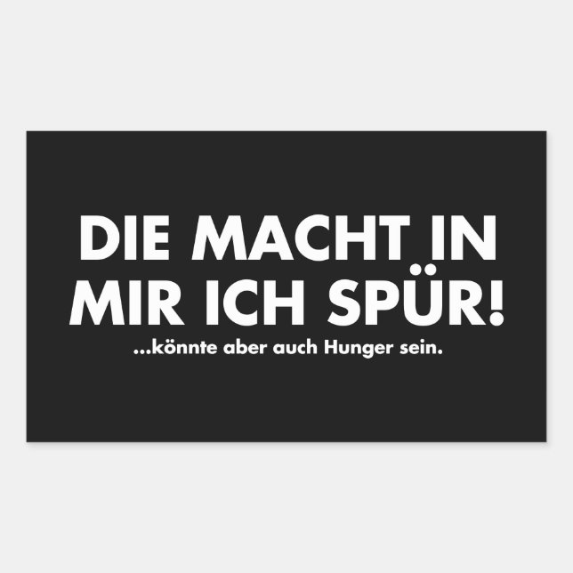 Adesivo Retangular Lustiger Die Macht in mir (Frente)