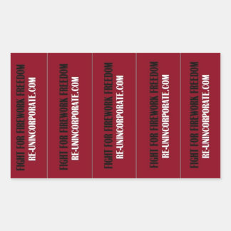 Adesivo Retangular Lute pela liberdade do fogo de artifício!