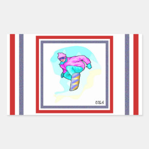 Adesivo Retangular Luv para Snowboard -