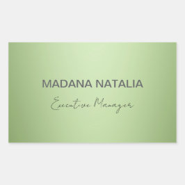 Adesivo Retangular Luxury Mint Green Beauty Salon