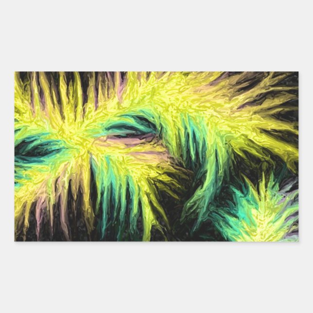 Adesivo Retangular Luz como Design de pena (Frente)