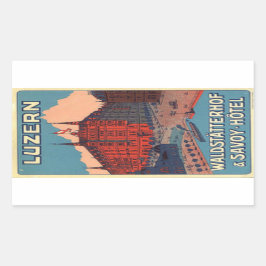 Adesivo Retangular Luzern Waldtatterhof e Savoy Hotel