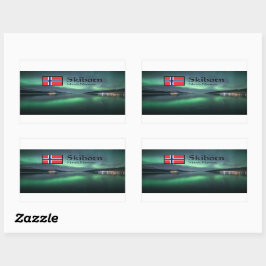 Adesivo Retangular Luzes do norte Skibotn