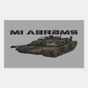 Adesivo Retangular M1 Abrams
