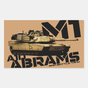 Adesivo Retangular M1 Abrams