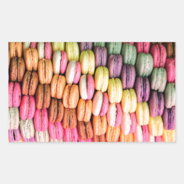 Adesivo Retangular Macaron Francês Bonito