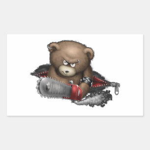 Adesivo Retangular Mad Bear Chainsaw