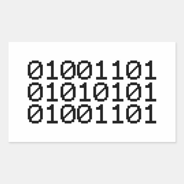 Adesivo Retangular Mãe BINÁRIA (Frente)