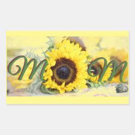 Adesivo Retangular Mãe de girassol