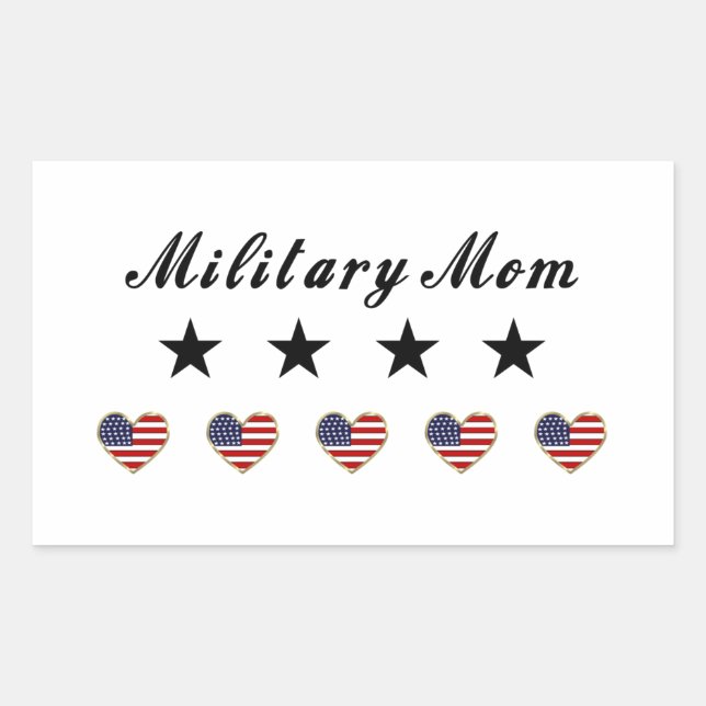 Adesivo Retangular Mãe Militar (Frente)