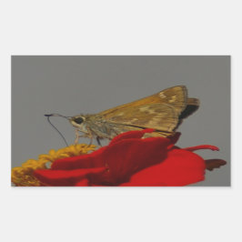 Adesivo Retangular Mães e Zinnia Vermelha